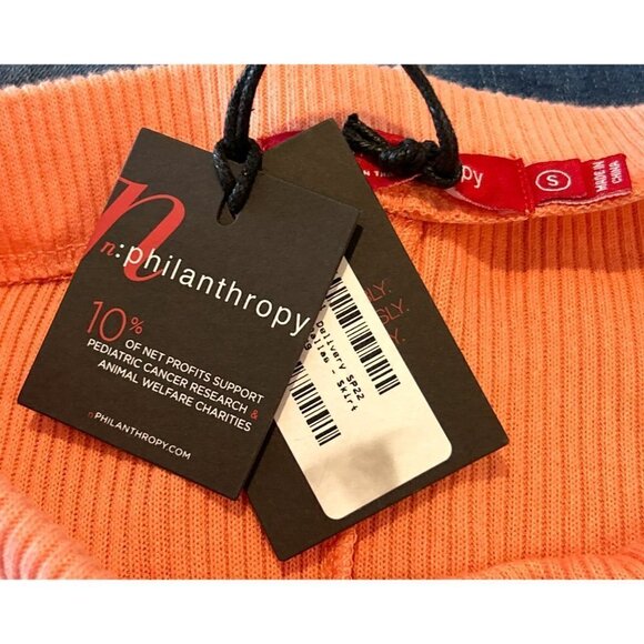 n:philanthropy Dallas Ribbed Midi Pencil Skirt Coral Size Small NWT - Picture 6 of 7